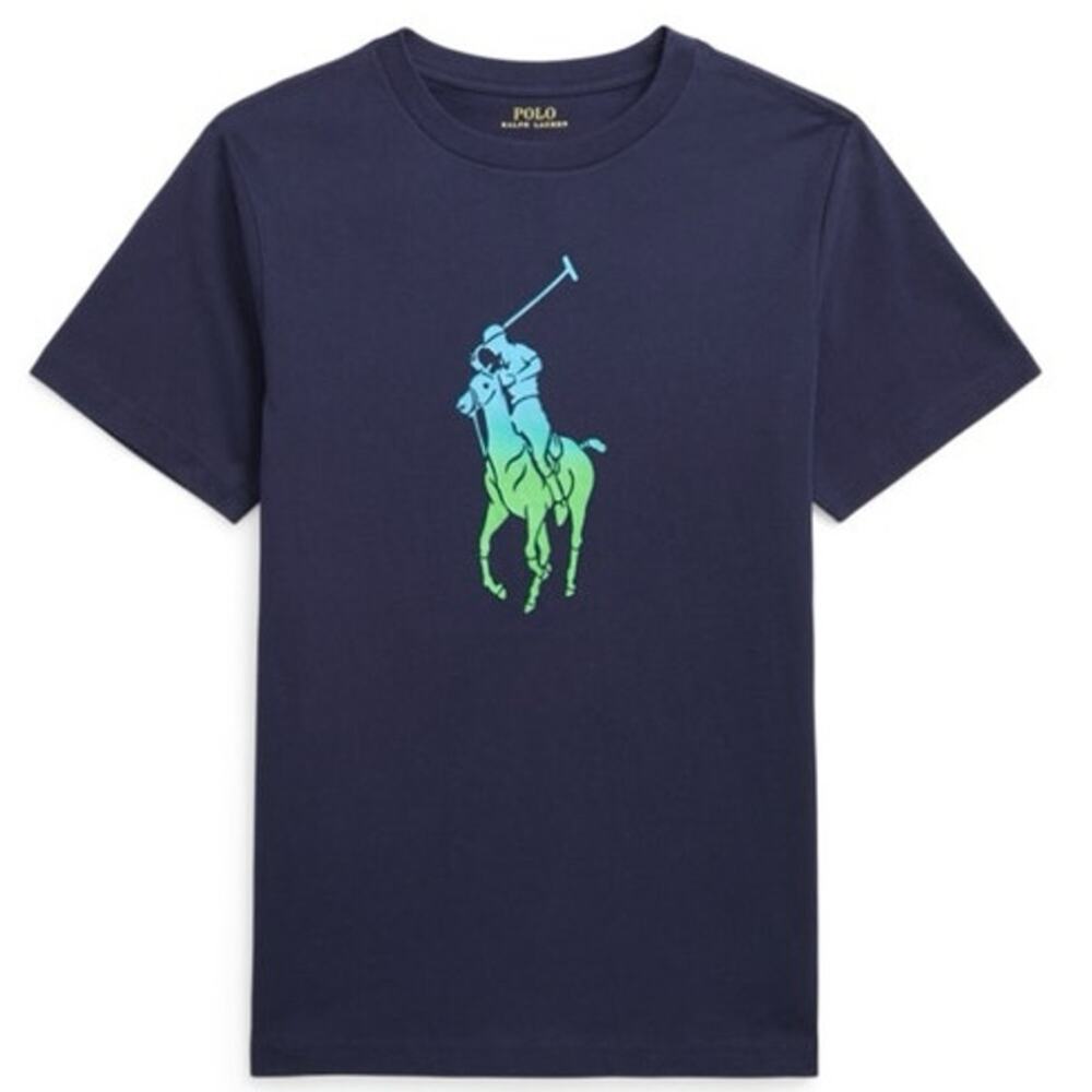 Polo Ralph Lauren Navy blue Ombré Big Pony Cotton Jersey  Youth XL fresh look